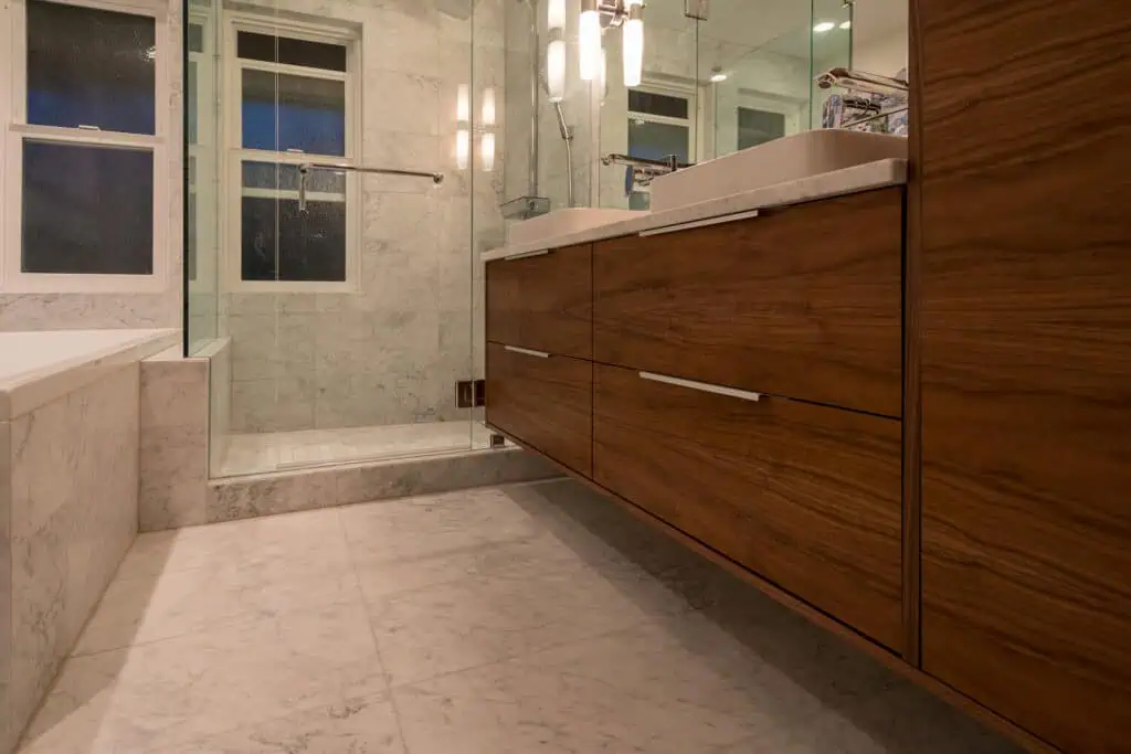 Gig Harbor master bathroom remodel overview