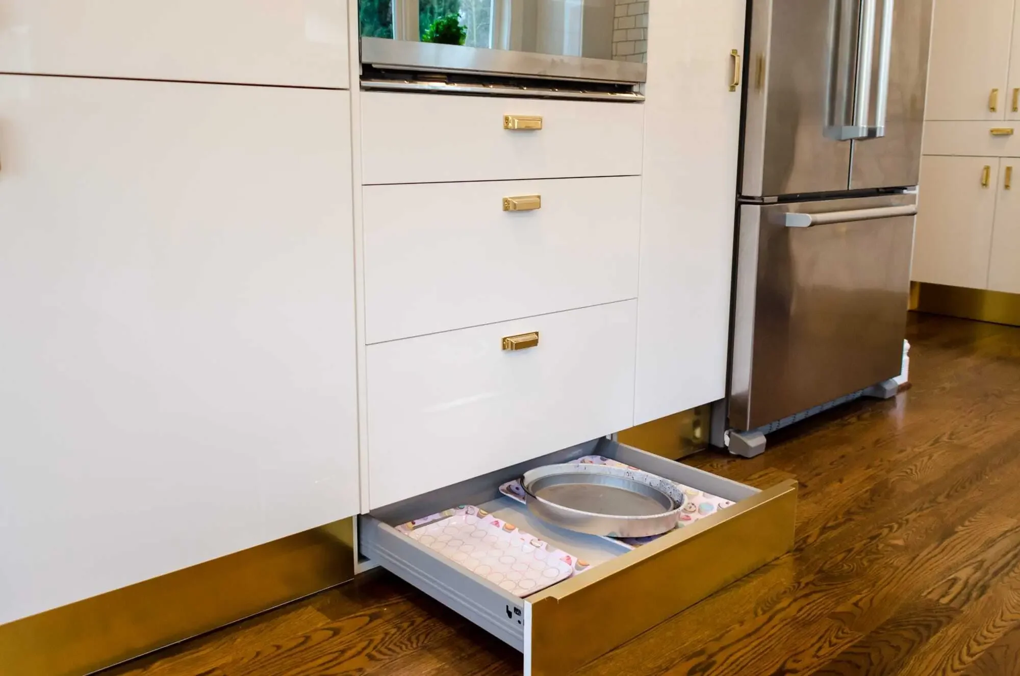 IKEA toe kick drawer hack for extra kitchen storage