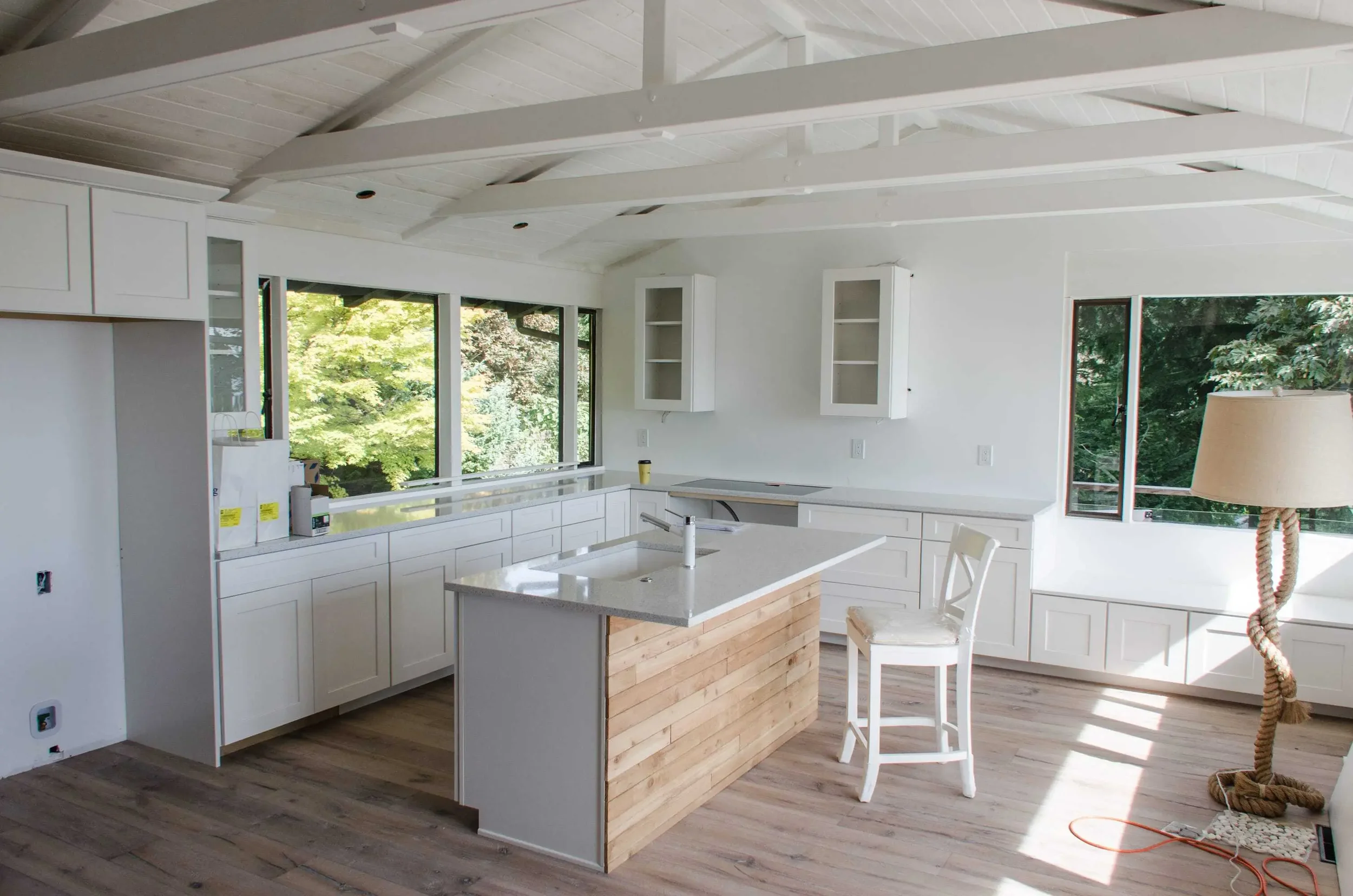 Engineered quartz countertop installation