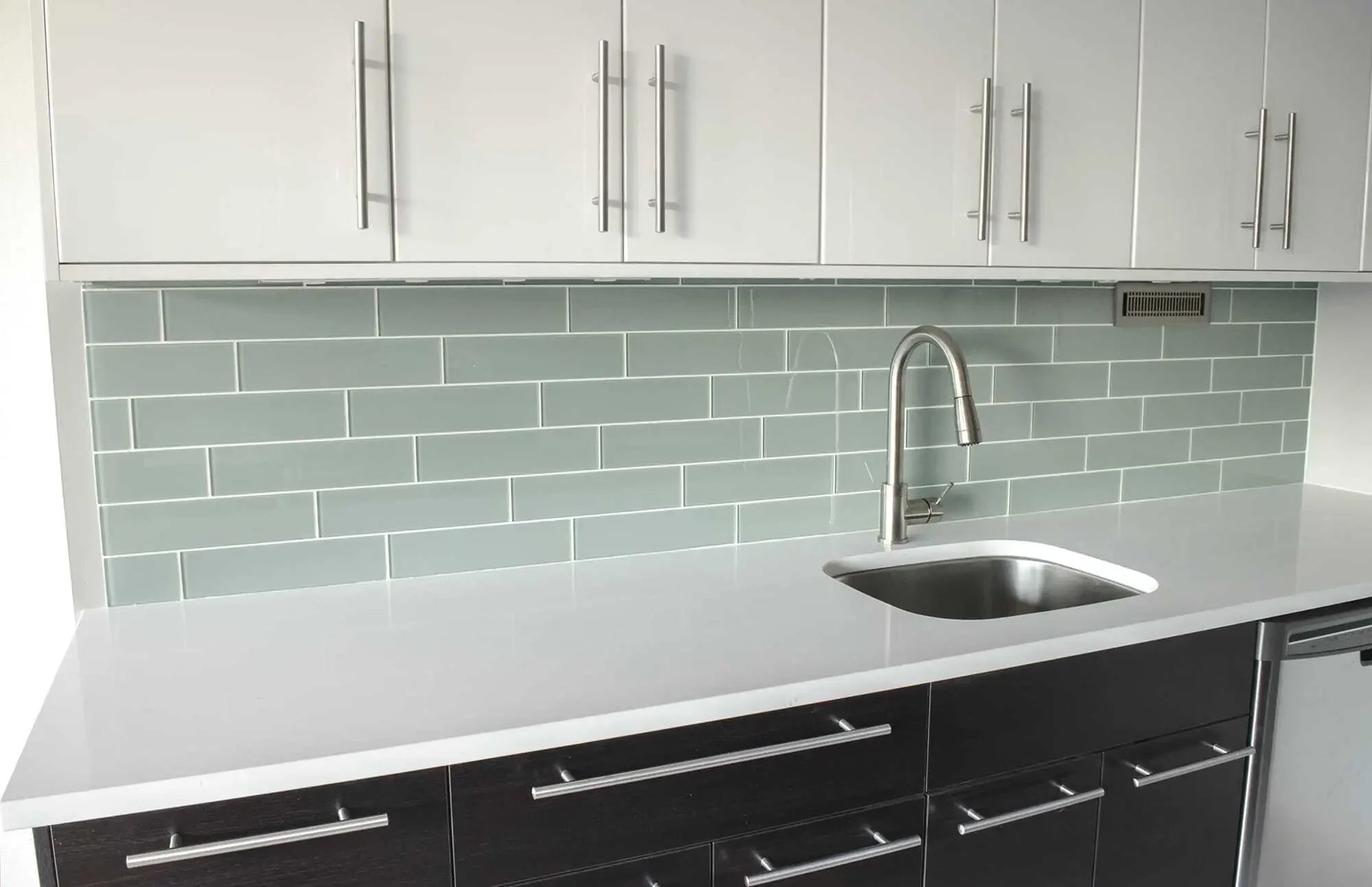 4x12 glass tile backsplash